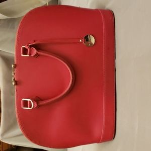 Pulicati pink leather dome bag